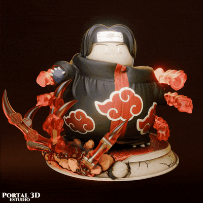 esnórlax itachi arte chouji choji naruto shippuden sakura ceniza brumoso arte fan ventilador portal3destudio 3d print model - Mito3D