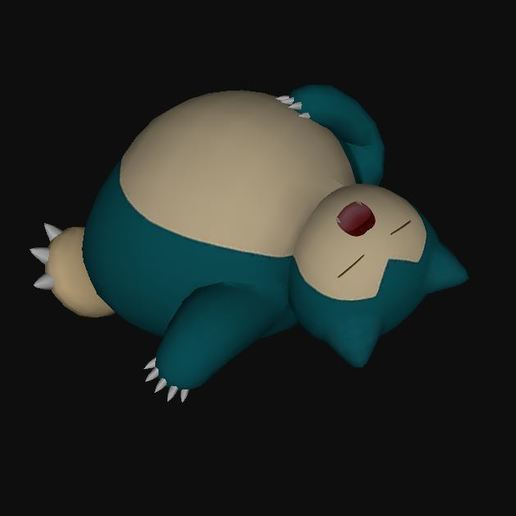 snorlax pokemon jogo impresso imprimir modelo 3d geek nintendo gamer ir 3D print model - Mito3D