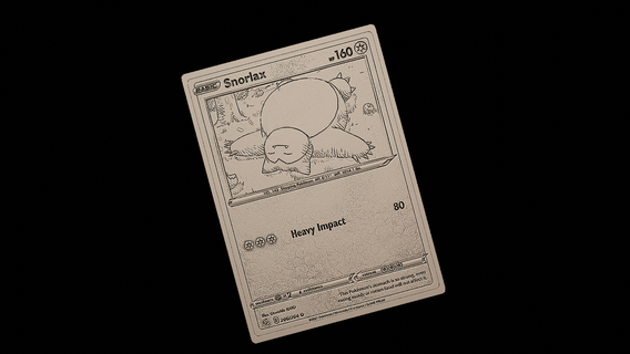 snorlax Pokémon cartão carta pokémon esculpir alívio criaturas animais Admirador arte pobre liquidificador 3dprint jogos game Boy 3d print model - Mito3D
