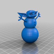 snow baby yoda art christmas snowman snowmen starwars winter sculptures 3d print model - Mito3D