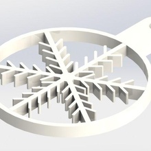 snow christmas decoration 3d print model - Mito3D