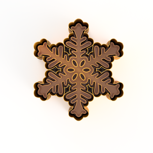 snow flake cookie cutter cortador galleta copo nieve snowflake house christmas cutters marzipan chirstmas santa claus tree clous arbolito 3D print model - Mito3D