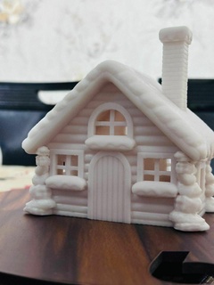 snow hut cabin Art christmas lamp art 3d print model - Mito3D