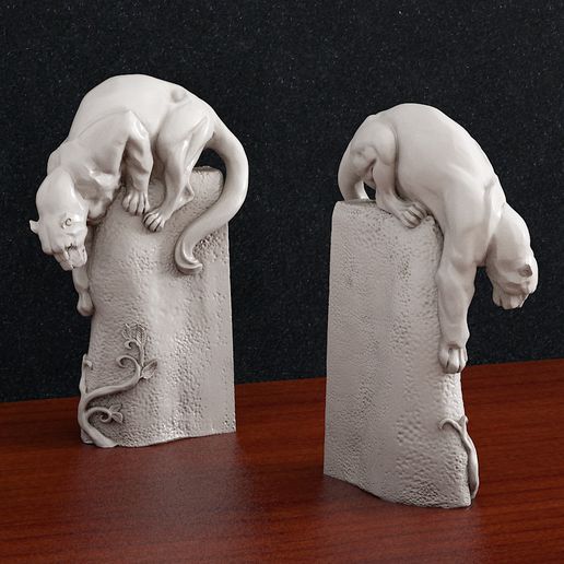 kar leopar Sanat aslan hayvanlar kedi kaplan heykel 3D print model - Mito3D