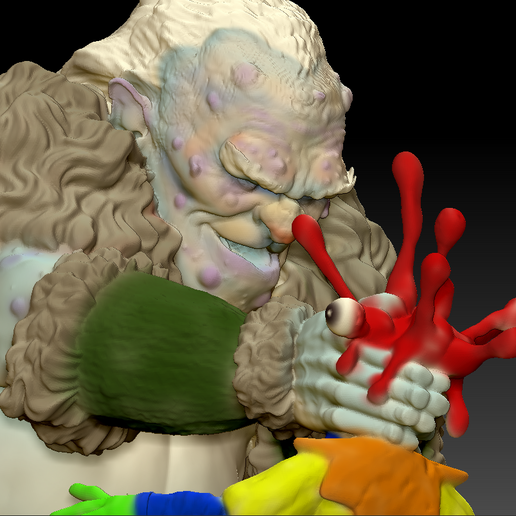 snow ogro cama desayuno cuenco sangre fantasía fútbol equipo nórdico 3D print model - Mito3D