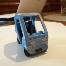 snow queen-Auto-Silber-blau Spiel Auto Königin Rad blau Geld Spielzeug 3d print model - Mito3D