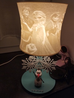 snow queen lamp day light disney lithophanies olaf flake litho 3d print model - Mito3D