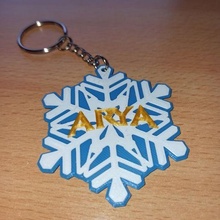 snow queen jewelry elsa disney frozen key ring keychain flake flakes 3d print model - Mito3D