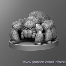 snow spider Spiel - Spielzeug tabletop dungeons dragons dnd 3d print model - Mito3D