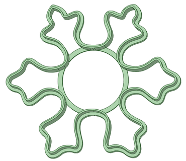 snow star cookie cutter 3d print model - Mito3D