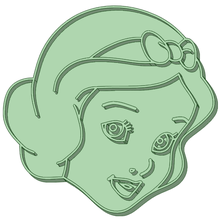 snow white face cookie cutter 3d print model - Mito3D