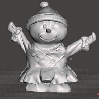 snow woman cheer 3d print model - Mito3D