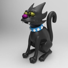 Schneeball verschiedene cat feline simpsons Tier Charakter - Spielzeug Sammlung 3d print model - Mito3D