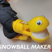 snowball making device game mechanical toys terminal maker ball 3d print model - Mito3D