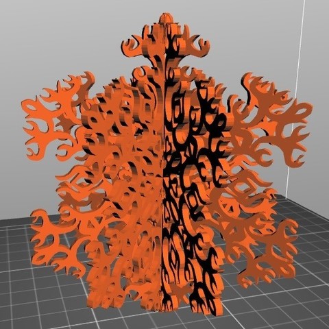 snowflake art winter 3D print model - Mito3D