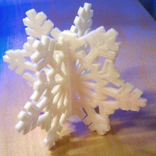 floco de neve vários destaque natal ornamento 3d print model - Mito3D