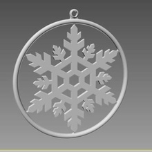 snowflake home jannie decor christmas ornament winter xmas holiday newyear house 3d print model - Mito3D