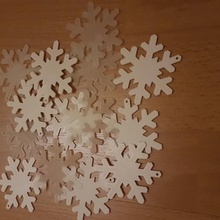 snowflake art christmas decoration ornament tree snow 2d 3d print model - Mito3D