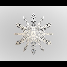 snowflake art snowflakes snow model 3d blender intricate unique ice sky nature frost christmas 3d print model - Mito3D
