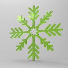 snowflake home cold christmas freeze snow 3d print model - Mito3D