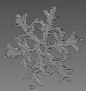 snowflake Art 3d print model - Mito3D