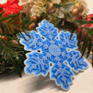 floco neve casa Natal papai noel xmass gelo frio branco pensar Floco cristal 3d print model - Mito3D