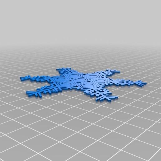 snowflake8675309 Kunst angepasst interaktiv 3D print model - Mito3D