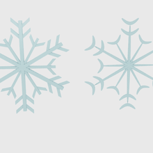 snowflake 1 game icy icicle emblem icycle glacier cool blue white ice cold winter flake snow 3d print model - Mito3D