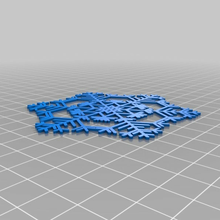 snowflake 1 customized interactive_art 3d print model - Mito3D