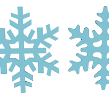 snowflake 2 game icy icicle emblem icycle glacier cool blue white ice cold winter flake snow 3d print model - Mito3D