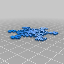 snowflake 3 customized interactive_art 3d print model - Mito3D
