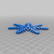 snowflake 7-arm customized 3d print model - Mito3D