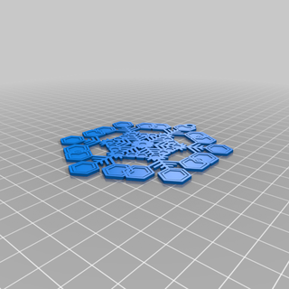 snowflake 8 customized interactive art innovation 3d print model - Mito3D