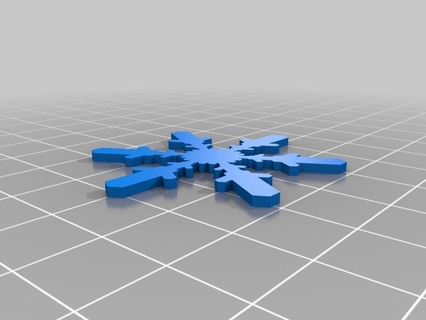 snowflake angela customized 2d art 3d print model - Mito3D