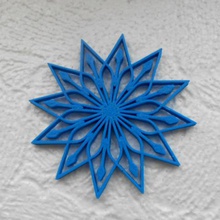 snowflake blue home 3d print model - Mito3D