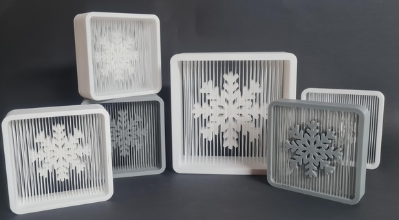 snowflake box 3d print model - Mito3D