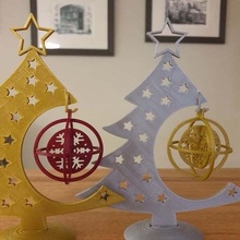 flocon neige Noël babiole anneaux décoration ornement arbre facile cadeau Navidad noel no soutien décor 3d print model - Mito3D
