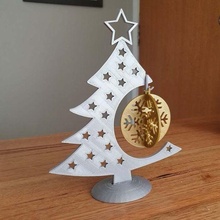 flocon neige Noël babiole arduino Cas gaine décoration ornement arbre facile magie noel soutien soutiens joli décor 3d print model - Mito3D