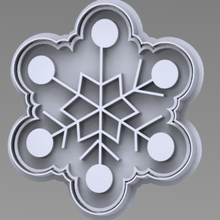 snowflake christmas cutter cookie cutting fondant marzipan saintly 3d print model - Mito3D