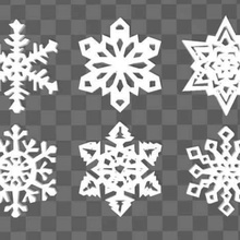 snowflake christmas deco collection decor 3d print model - Mito3D