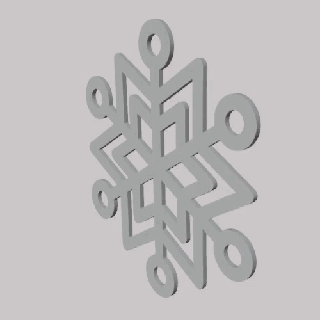 floco neve Natal enfeite 2 parede cenário arte 3d print model - Mito3D