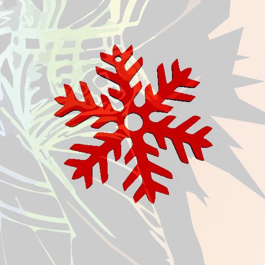 snowflake christmas ornament v1 art 3D print model - Mito3D