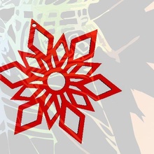 snowflake christmas ornament v10 art 3d print model - Mito3D