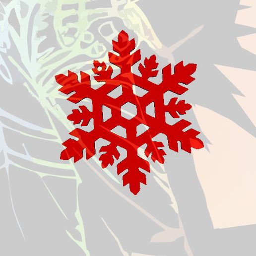 snowflake christmas ornament v2 art 3D print model - Mito3D