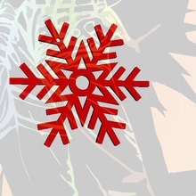 snowflake christmas ornament v9 art 3d print model - Mito3D