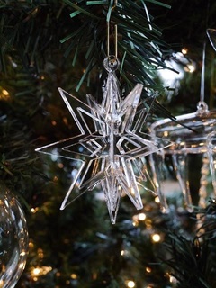 flocon neige Noël arbre ornement Accueil maison Coupe laser décor décoration déco 3d print model - Mito3D