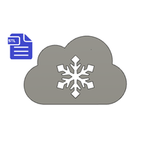 snowflake cloud 3d print model - Mito3D