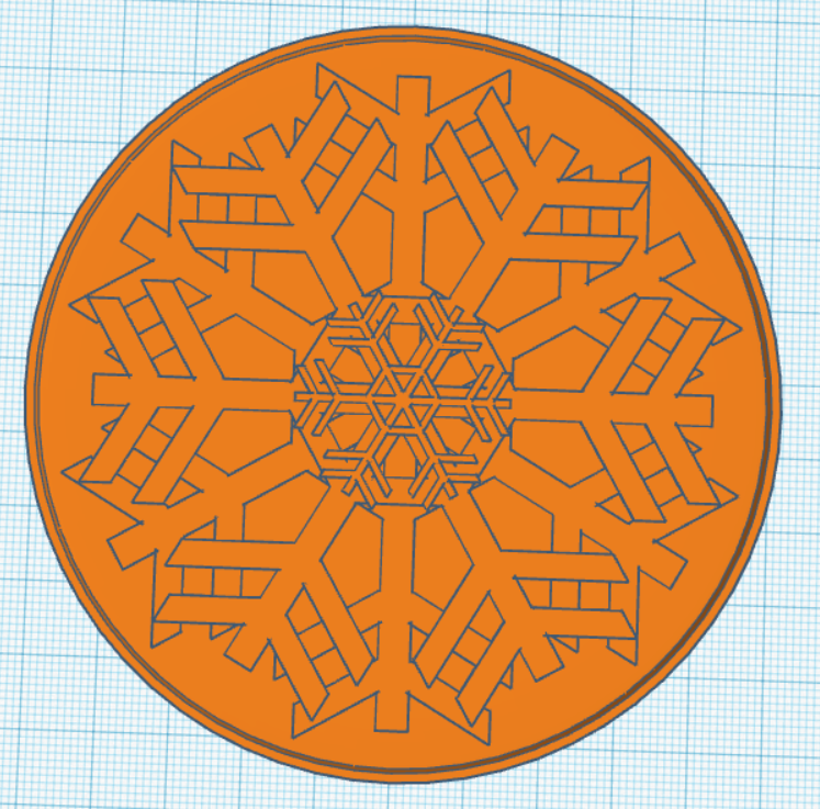snowflake coaster Home drinks 3D print model - Mito3D