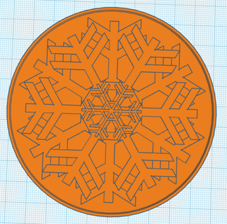 snowflake coaster Home drinks 3d print model - Mito3D