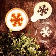 snowflake coffee decoration template home 3d print model - Mito3D